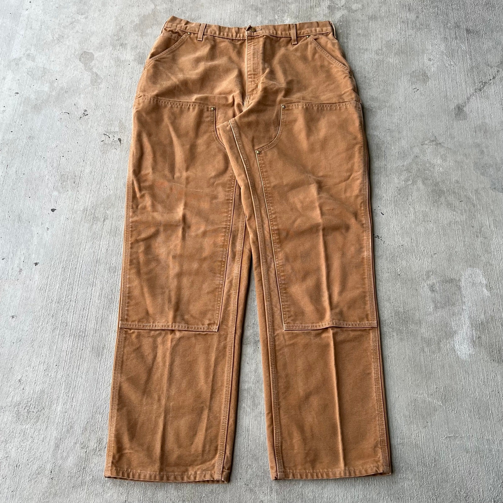 Vintage Y2K Carhartt brown double knee work wear carpenter pants