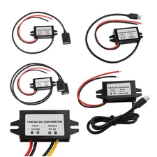 DC-DC 12V To 5V Converter Step Down Module USB Output Power Adapter