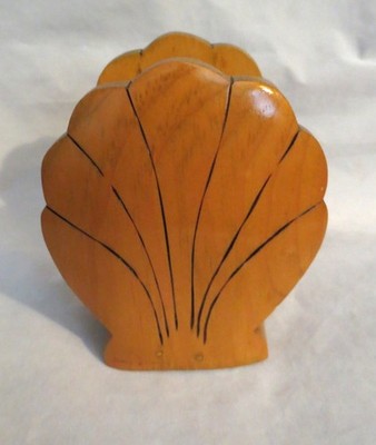 VINTAGE MAINE STATE PRISON INMATE CRAFTED WOOD NAPKIN HOLDER