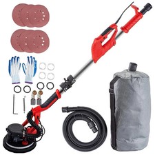Electric Drywall Sander 850W Foldable with Strip Light Vacuum Bag 800-1750 RPM