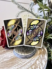 2 Vintage Piatnik Butterfly Playing Cards, Swap Cards, Trade Cards