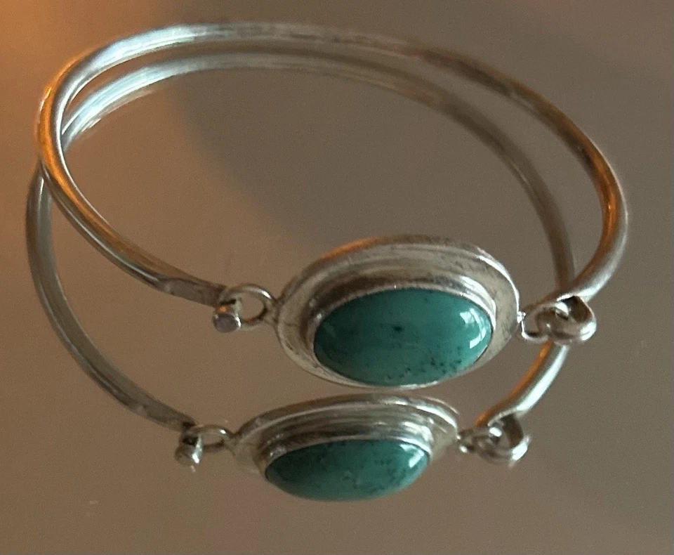 Armschmuck Türkis CII MEXICO 925 Silber Vintage Armreif Armspange - Bild 4 von 4