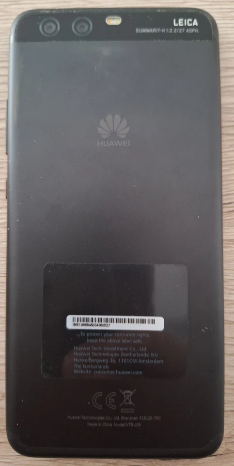 HUAWEI P10 VTR-L09 GRAPHITE BLACK SBLOCCATO - Immagine 2 di 3