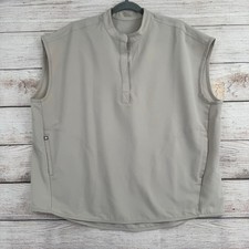 Figs Rafaela Three Pocket Sleeveless Scrub Top Womens XL Beige NEW