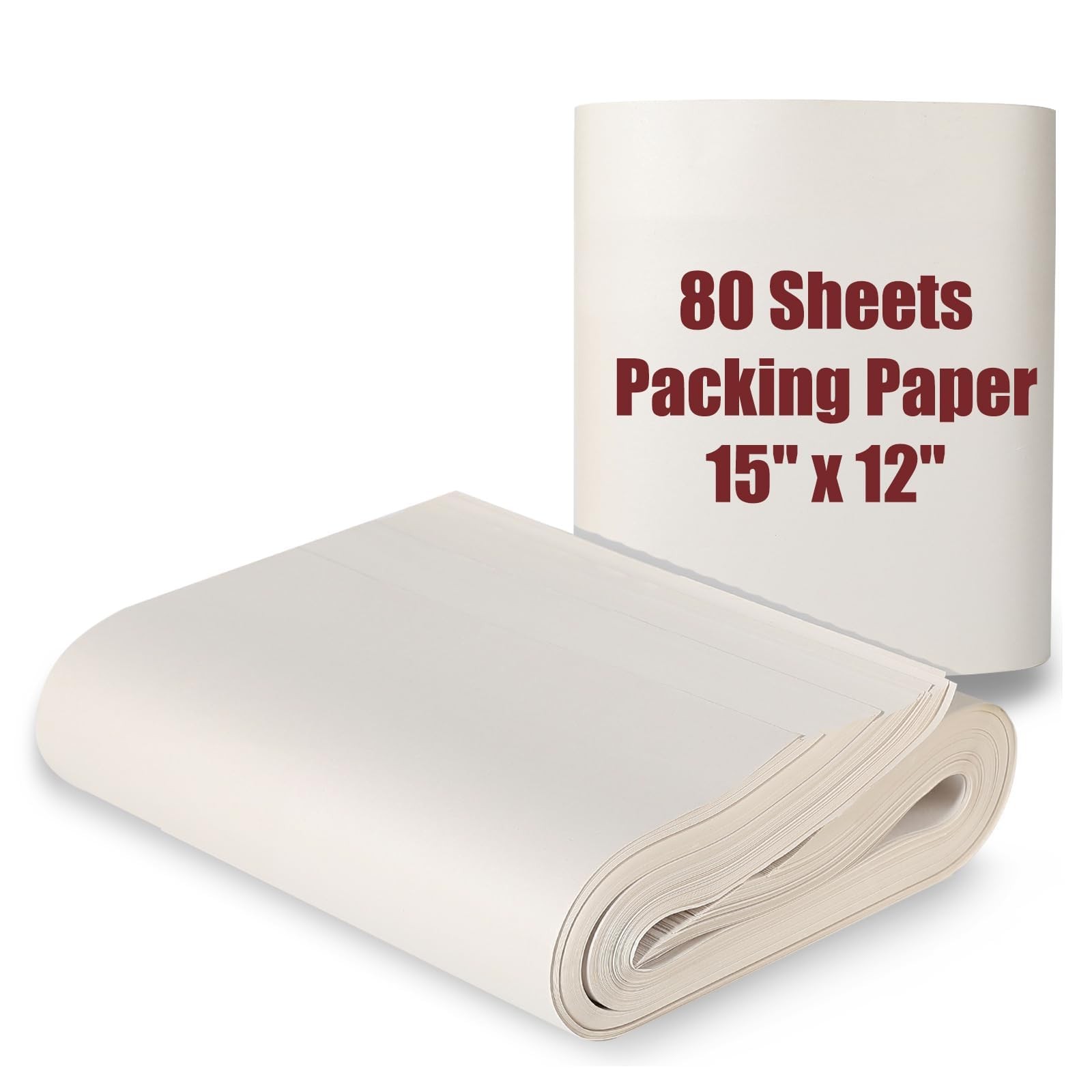 80 Sheets 15x12 Inch Packing Paper Sheets Newsprint Paper Packaging for Moving