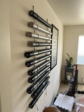 FLY ROD TUBE STORAGE RACK FOR WALL & CLOSET, PORTABLE, PACKABLE, ATTRACTIVE, NEW