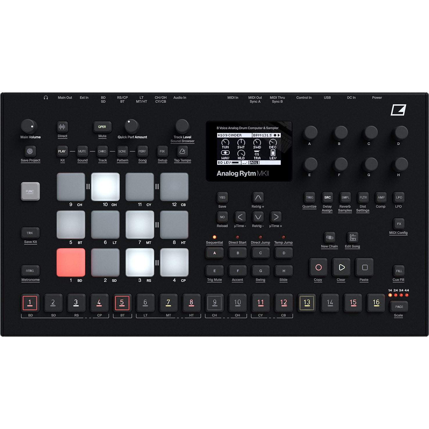 Elektron Analog Rytm MKII Black 8-голосная драм-машина 357790₽