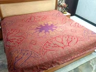 Handmade Bedding Kashmiri Jacquard Design 100% Cashmere Bedspread Reversible