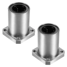 2 x LMK25UU Square Flange Linear Ball Bearings 25mm Bore Diameter 40mm OD 59mm L