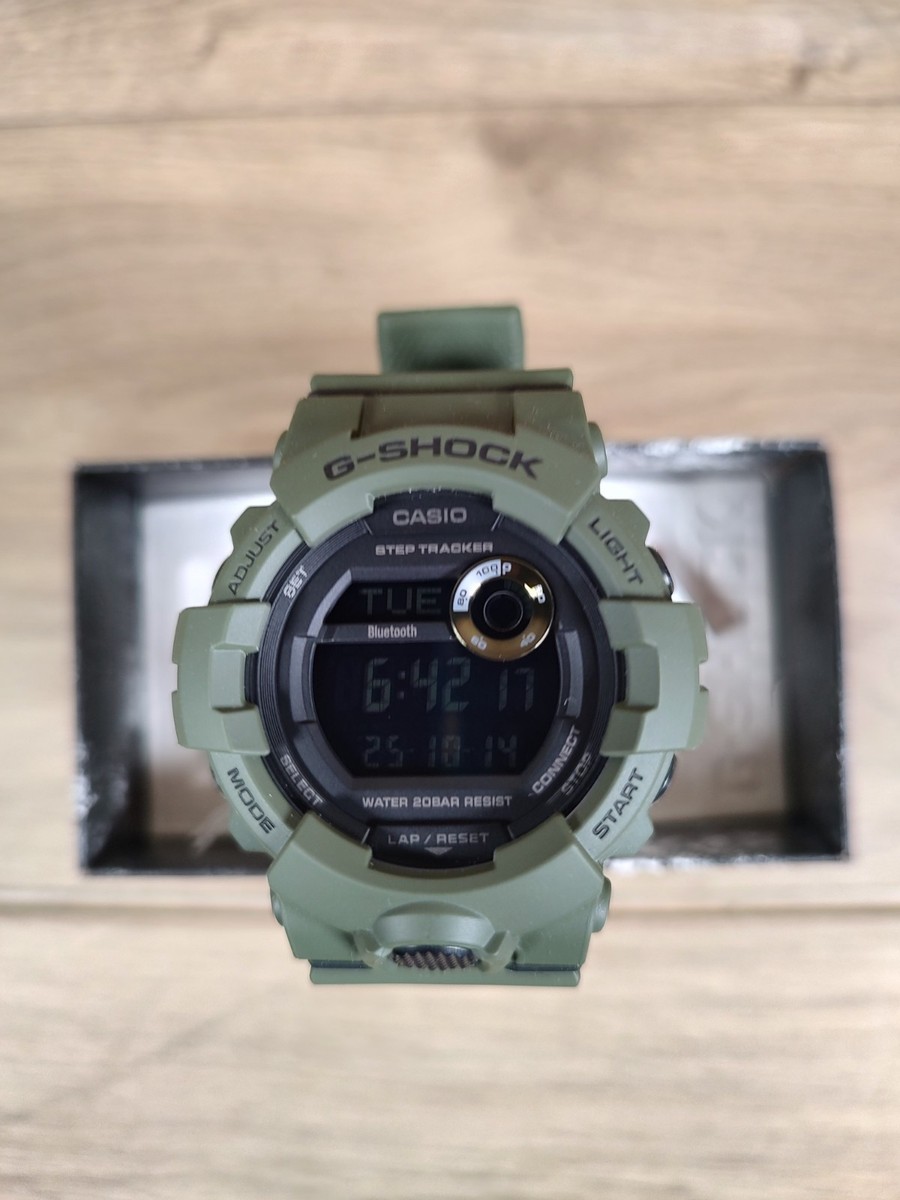 NEW Casio G-shock GBD800UC-3 G-Shock Bluetooth Military Green