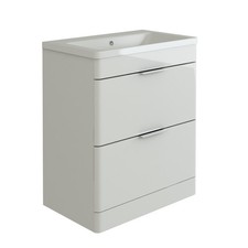 750mm Waterproof Bathroom Vanity Unit & basin White Gloss