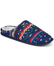 Club Room Men's Fair Isle Slippers Holiday Small S Size 6-7