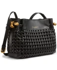$298. Donna Karan New York Cashmere Woven Crossbody Bag Black Gold