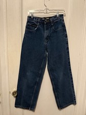 Vintage South Pole Kids Size 14 Jeans Dark Blue Baggy Skater 100 Cotton Y2K