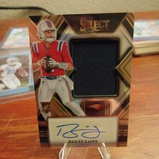 Bailey Zappe Select Rookie Patch Auto RPA /49 PATRIOTS 