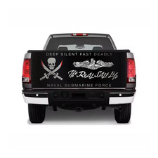 Stretch Fabric Real Salt Life Navy Submarine Force Tailgate Cover