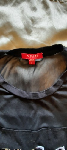 Guess Los Angeles Top Negro Transparente Logo Bordado – Talla S - Imagen 10 de 11