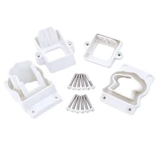 Armorguard Deluxe White Plastic Stair Rail Hardware Kit | Fiberon Exterior