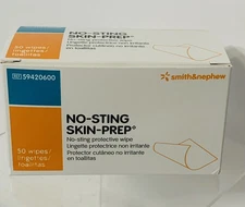 50 Smith & Nephew NO-STING Skin-Prep Protective Wipes 1BX/50EA -2025/07