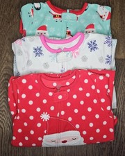 Lot Of 3 Just One You Carter  s Sleepers Footie Pajamas 3T Footed Fleece Full Zip