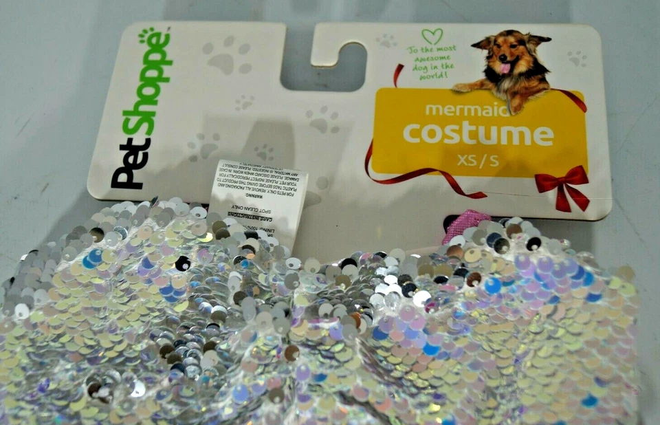 Pet Shoppe Mermaid Costume for Dogs Pets Pooch Sequins Tulle Glitter XS/S NEW - Image 2 of 3