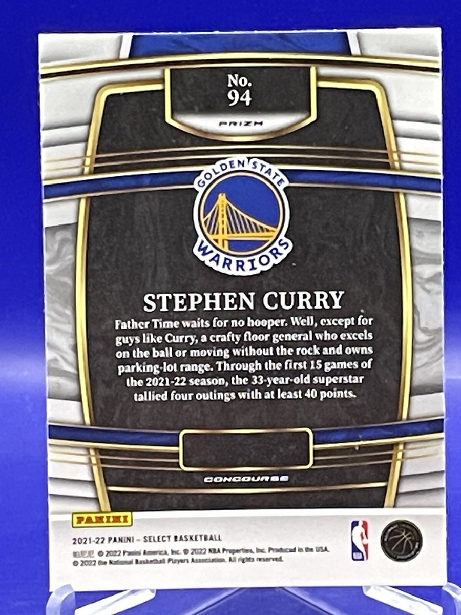 21-22 Panini Select Stephen Curry #94 Blue Shimmer Prizm Concourse