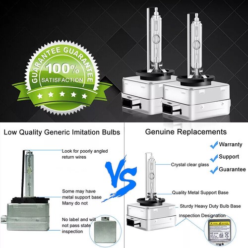 D1S HID Xenon Headlight Bulbs 8000K 35W OEM Replace For BMW 535d 2014-2016 NEW - Picture 7 of 16