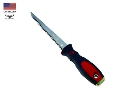 12" Drywall Jab Saw w/ 7" 9-TPI Steel Blade, 5" Cushion Grip Handle, Hammer End