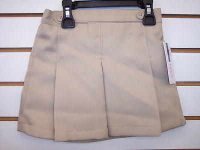 Girls IZOD Khaki OR Navy Assorted School Uniform Skorts Size