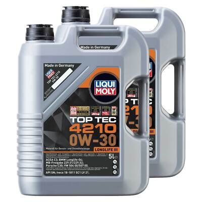 Motoröl Top Tec 4210 0W-30 LIQUI MOLY 2 X 5 Liter für Mercedes BMW Dacia Honda