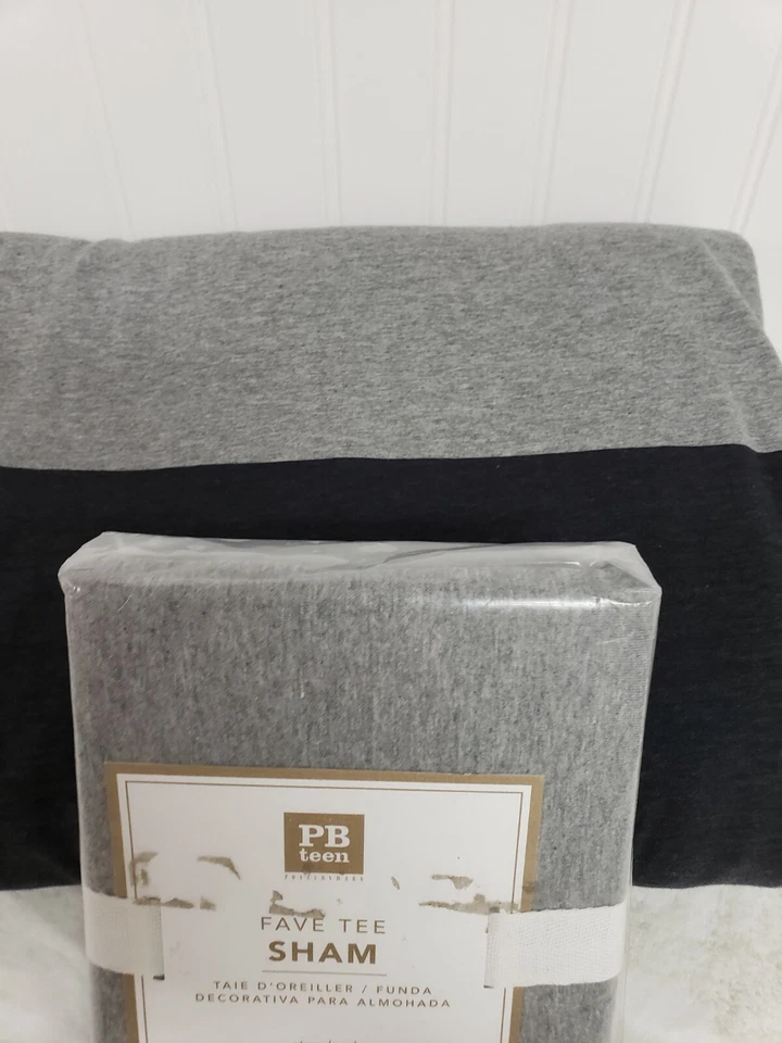 Funda nórdica Pottery Barn Teen Favorite Tee fundas de almohada doble gris carbón Foto 3 de 4