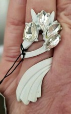 NWT Erickson Beamon Rocks Fan Ring White & Fa...