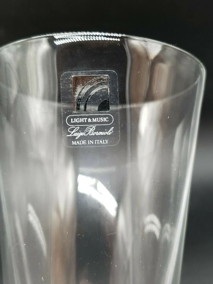Luigi Bormioli Set of 2 Light and Music Tall Pilsner Glasses Made in Italy - Image 2 of 4
