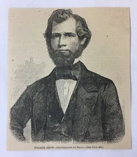 1861 magazine engraving~ HOUSE SPEAKER GALUSHA A GROW of Pennsylvania