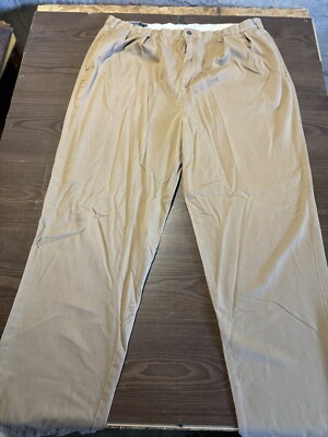 Vintage Polo Ralph Lauren Stone Beige Pleated Andrew Pant Men Big & Tall 42tx38