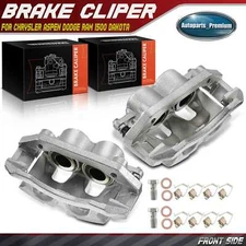 Pair Front Brake Calipers w/ Bracket  for Dodge Ram 1500 Durango Dakota Chrysler