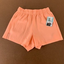 DSG Girls Size Large 14 Oversized Neon Peach Fleece High Rise Shorts NWT