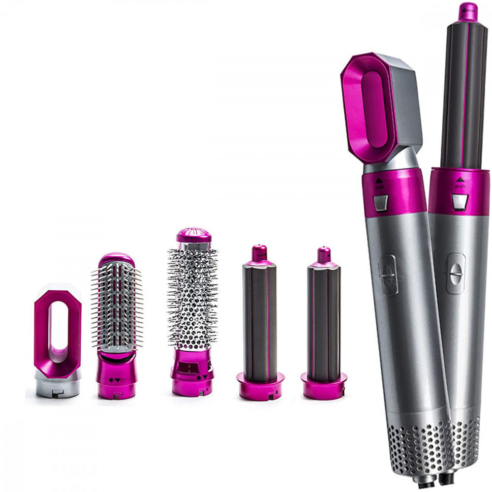 Sèche-cheveux multifonction 5 en 1 brosse à air chaud 1000W noire