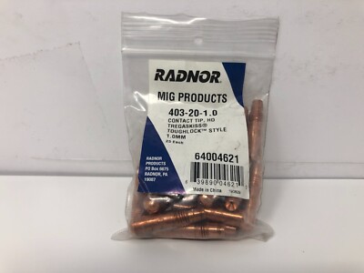Radnor 64004621 .040'' Tregaskiss Tough Lock Style Contact Tip (Qty 25)