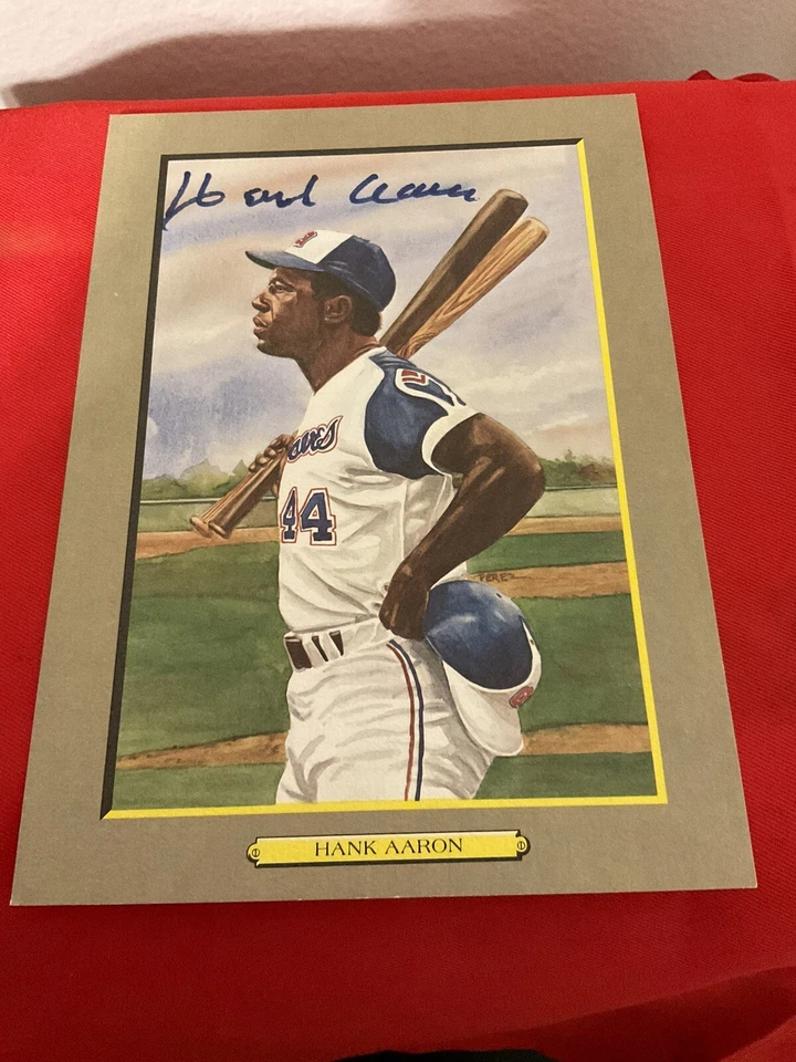 Hank Aaron 1985 firmado Perez-Steele Great Moments certificado por la JSA S32850 Foto 3 de 4
