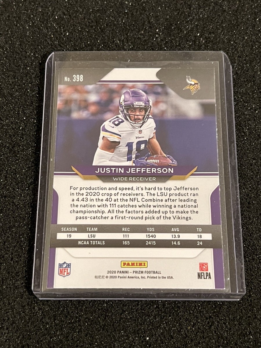 Justin Jefferson 2020 Panini Prizm Rookie Card #398 Vikings | eBay