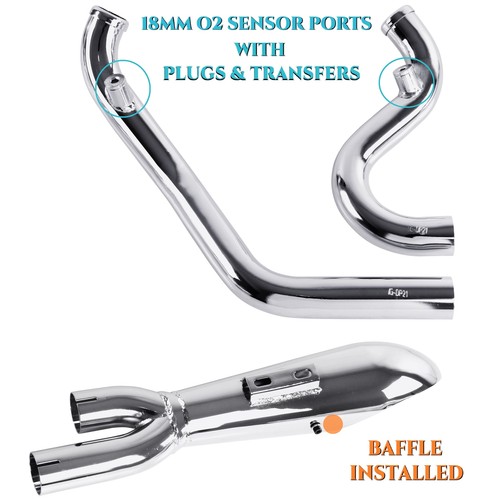 Short Road Dragger 2Into1 Exhaust for Harley Dyna Exhaust Forward-control Model - Picture 6 of 7
