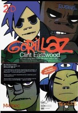 2001 Gorillaz "Clint Eastwood" Debut  Release Music Industry Promo Reprint Ad