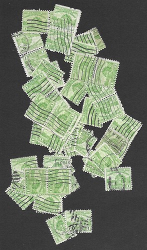 U S Postage Stamps for Crafting - Scott 728 - 50 1c Fort Dearborn - Yellow Green