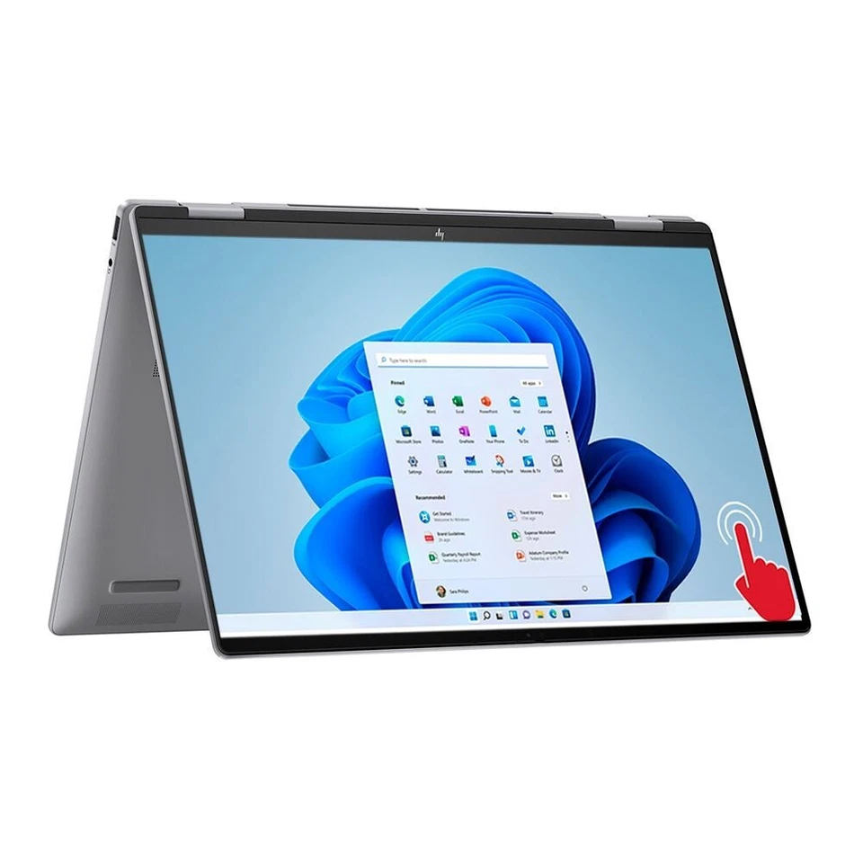 NEW HP Envy 2-in-1 Touch Laptop 16" R5 8640HS 8GB RAM 512GB SSD Silver - Win 11 - Image 4 of 4