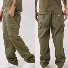 New True Religion Jeans 108335 Men's Army Green Kalamata Cargo Pants Size 38