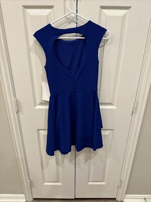 honey and rosie blue dress Honey and Rosie Strapless Ruched Tulip Hem Dress