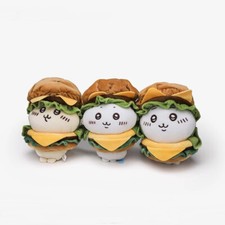 Anime Chiikawa Hachiware Usagi Plush Doll Hamburger Dress Up Stuffed Toy Pillows