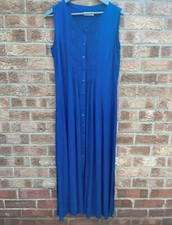 Vintage M&S St Michael long dress size UK 14 Navy blue Summer , Spring ,Beach
