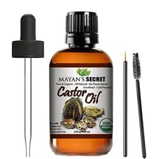 Mayan's Secret Organic Castor Oil - 4oz Cold Pressed for Hair & Skin